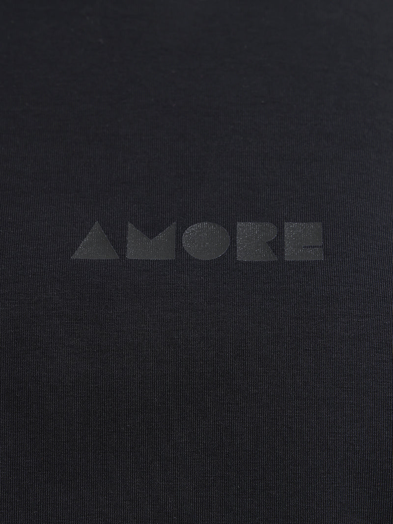 Federico Noir [Amore Edition] bawełniany T-shirt z golfem
