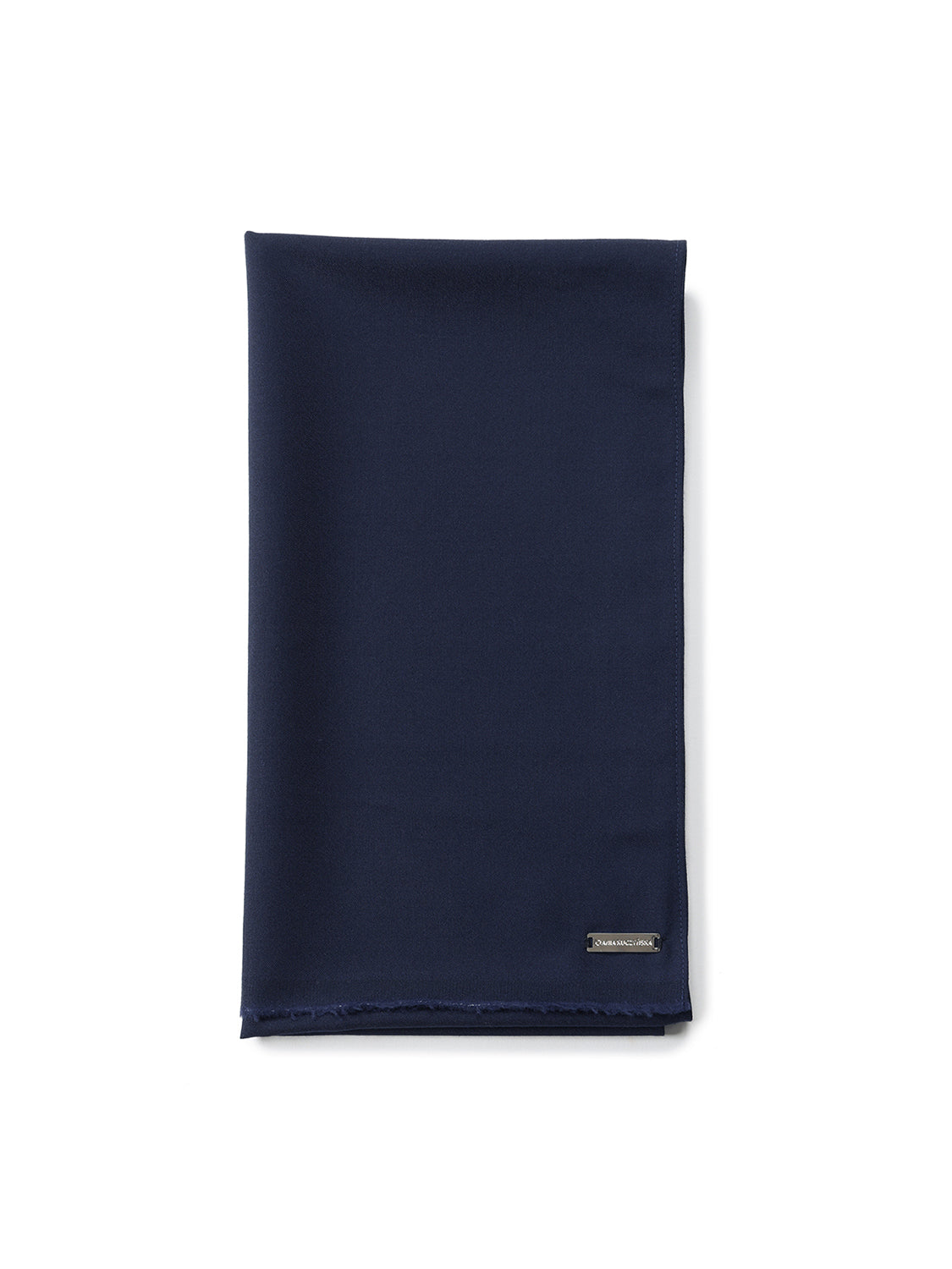 Michelangelo Navy Blue elegancki szalik z ciepłej wełny Merino