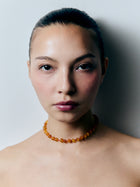 Ambra Caramel Choker ręcznie wykonany naszyjnik z bałtyckich bursztynów