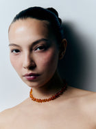 Ambra Cognac Choker ręcznie wykonany naszyjnik z bałtyckich bursztynów
