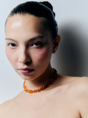Ambra Cognac Choker ręcznie wykonany naszyjnik z bałtyckich bursztynów
