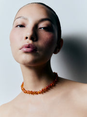 Ambra Cognac Choker ręcznie wykonany naszyjnik z bałtyckich bursztynów