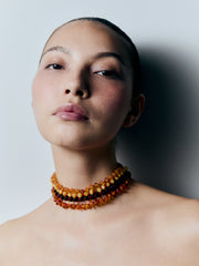 Ambra Caramel Choker ręcznie wykonany naszyjnik z bałtyckich bursztynów