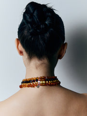 Ambra Caramel Choker ręcznie wykonany naszyjnik z bałtyckich bursztynów