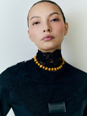 Aura Noir French lace mantilla