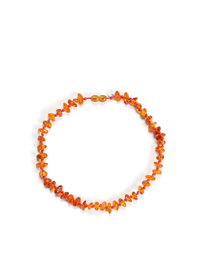 Ambra Cognac Choker ręcznie wykonany naszyjnik z bałtyckich bursztynów
