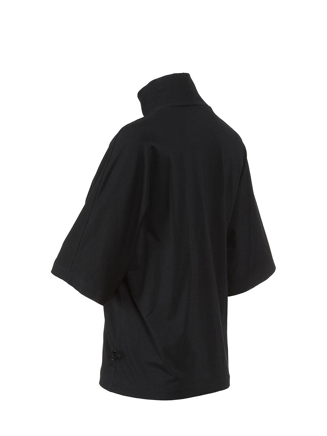 Federico Noir bawełniany T-shirt z golfem