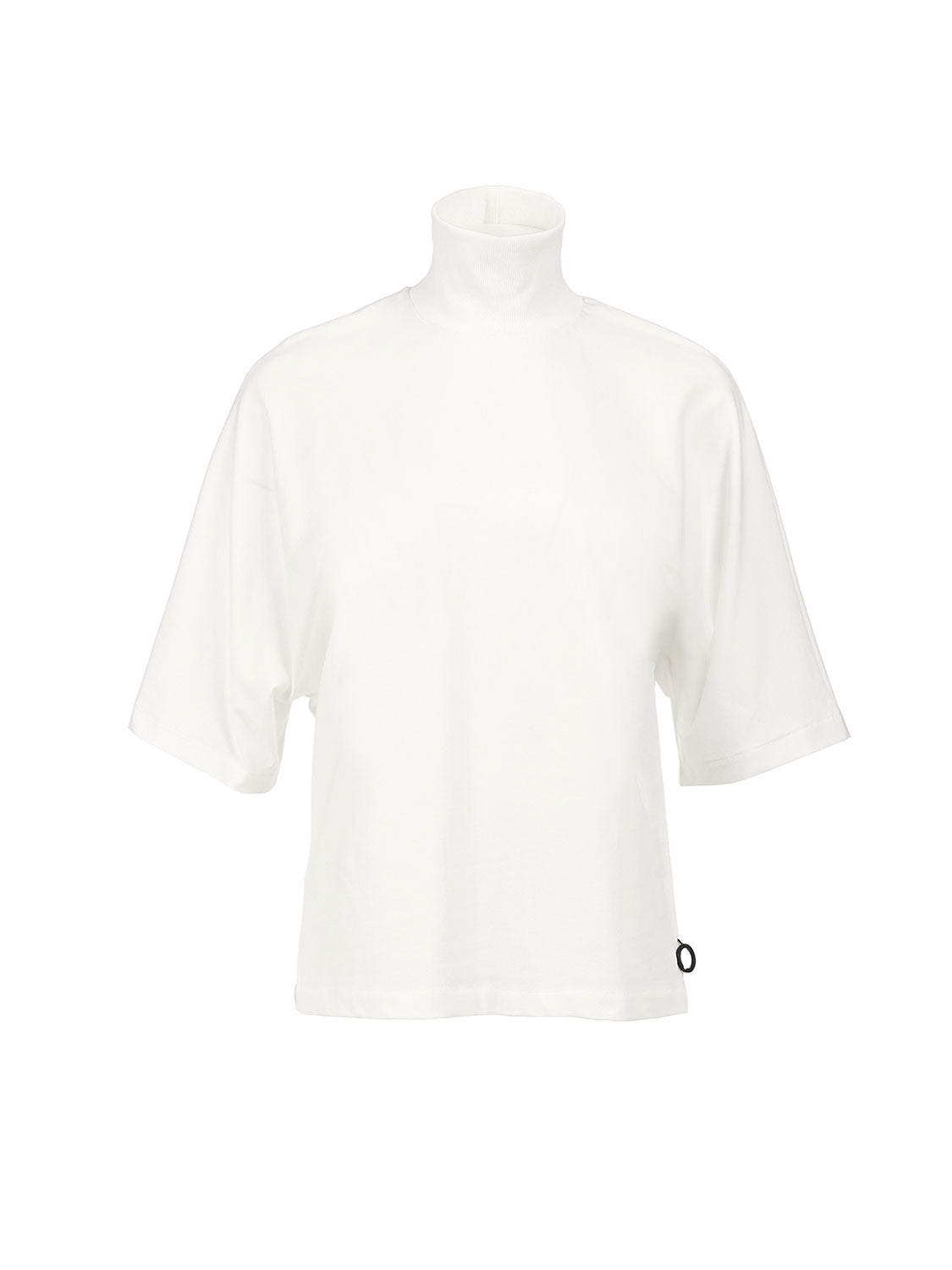 Federico Ivoire bawełniany T-shirt z golfem