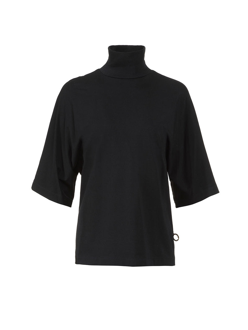 Federico Notte bawełniany T-shirt z golfem