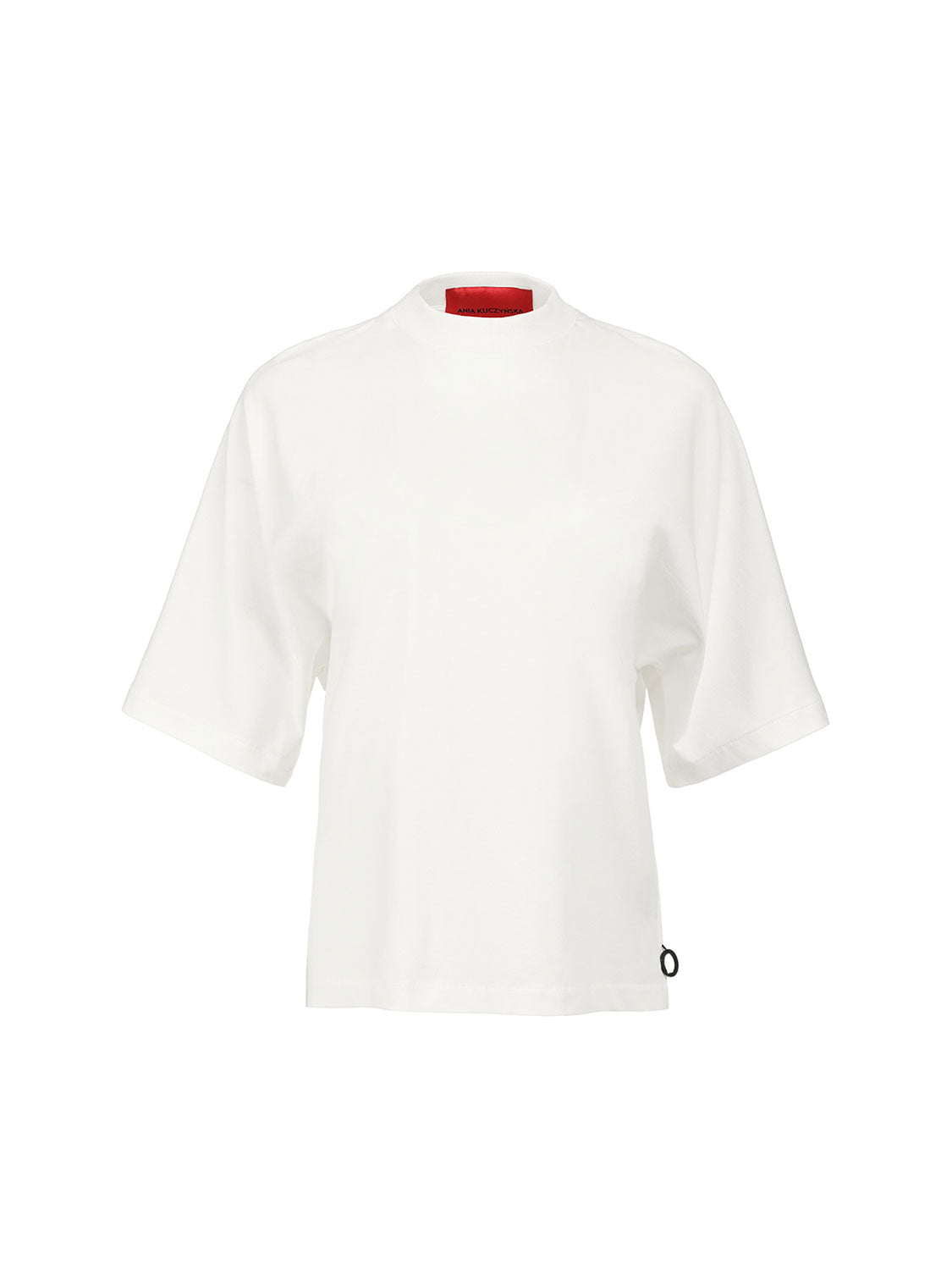 Rugiero Ivoire bawełniany T-shirt z kimonowym rękawem