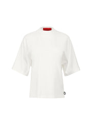 Rugiero Ivoire bawełniany T-shirt z kimonowym rękawem