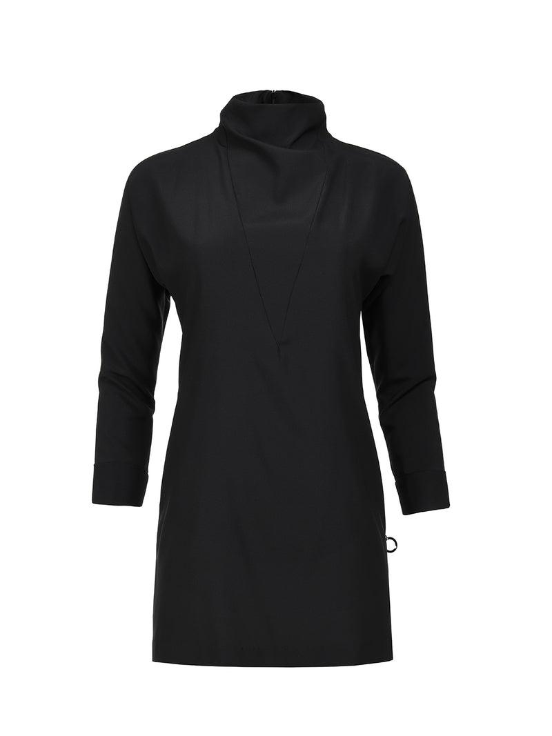 Nuit Noir elastyczna sukienka mini z naturalnego jedwabiu