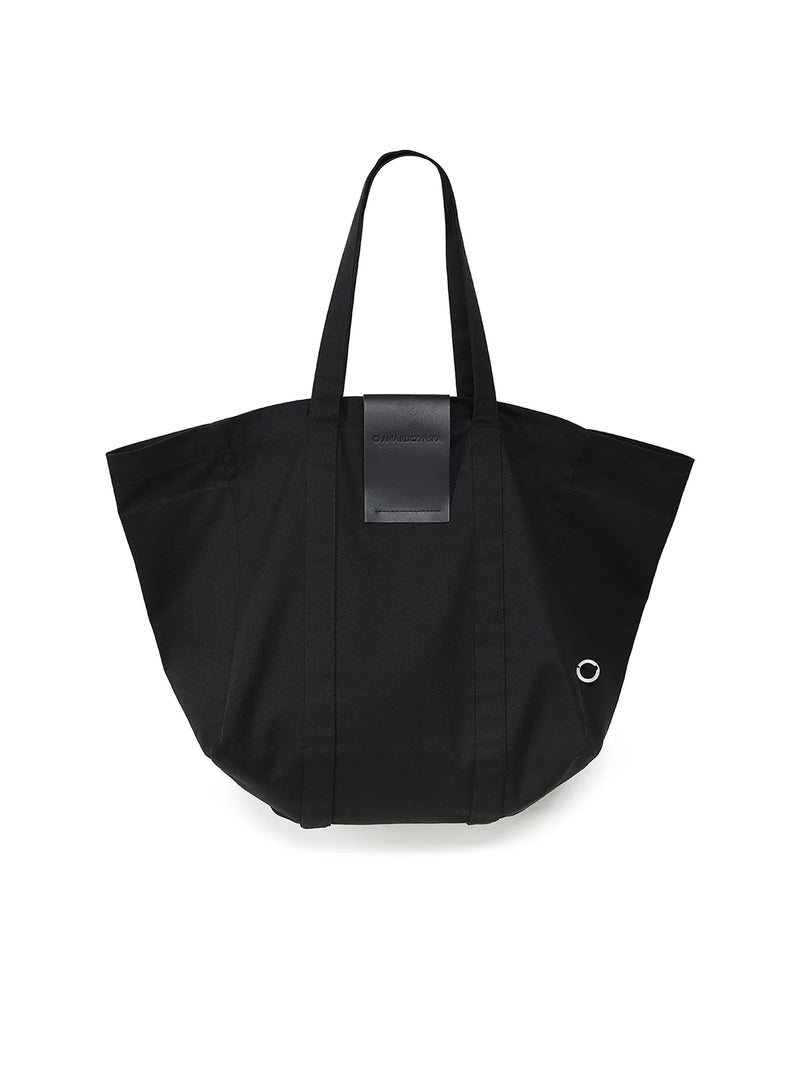 Pekin Couture Black torba z ręcznie tłoczonym logo na skórze