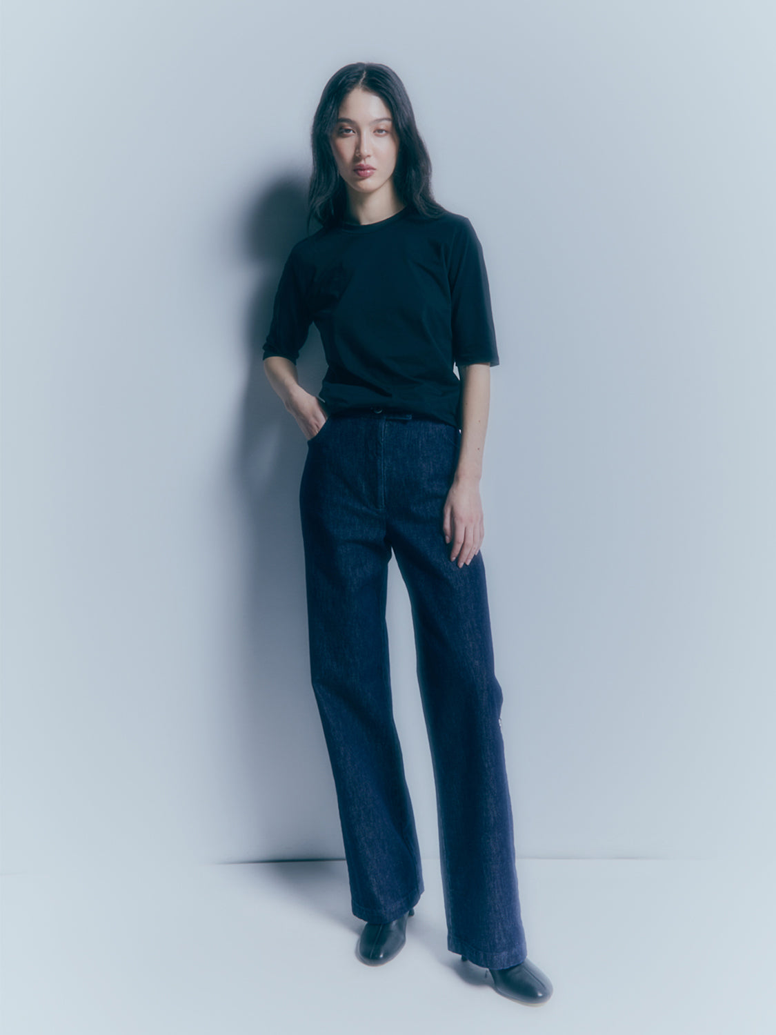 Suzanne Raw Denim spodnie z prostą nogawką