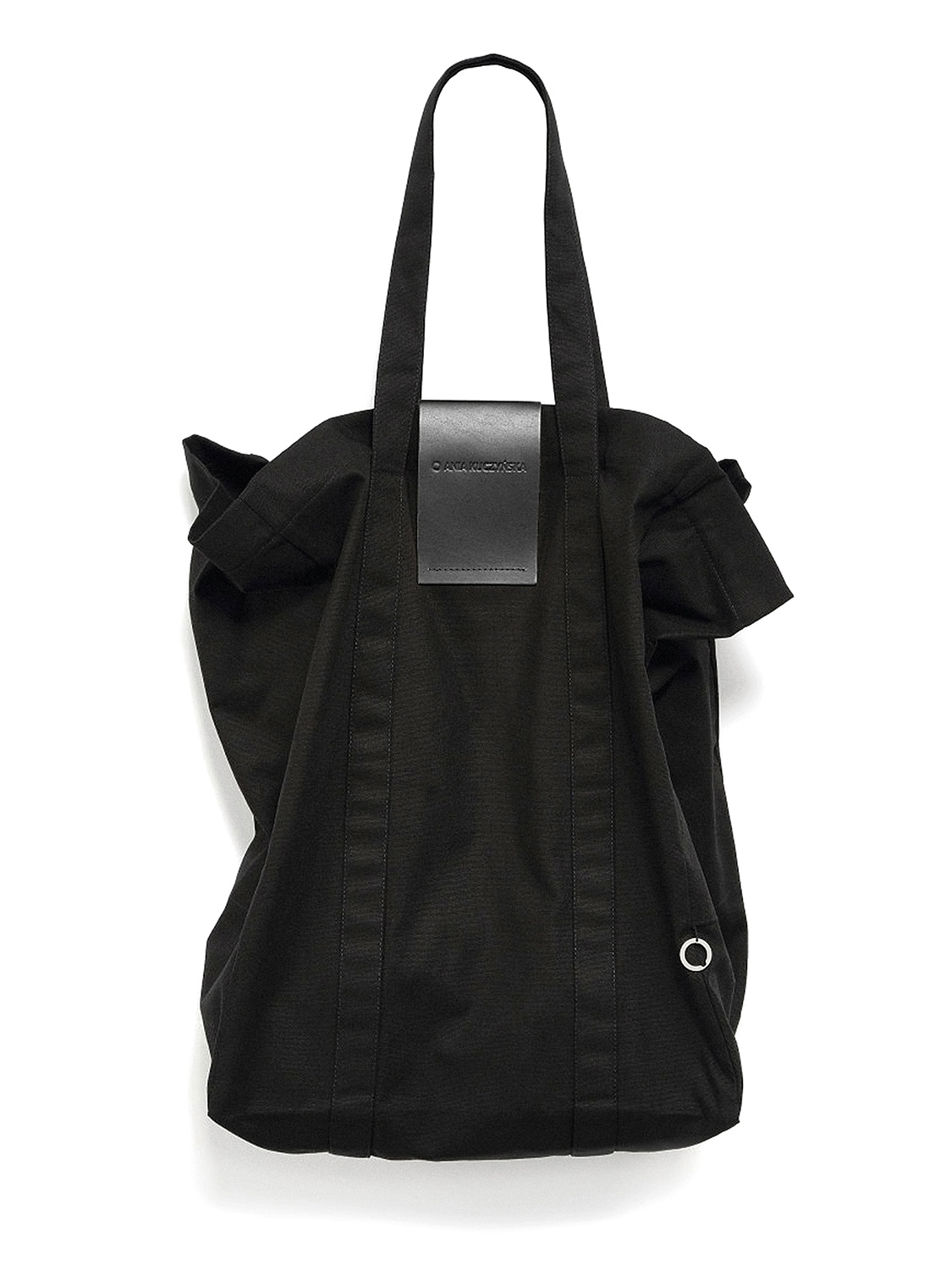 Shanghai Couture Black tote bag with leather logo - Ania Kuczyńska